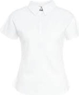 Herno Witte Monogram Polo Shirt met Logo - Dames - Overhemden - Wit - XL - Katoen - Overhemden