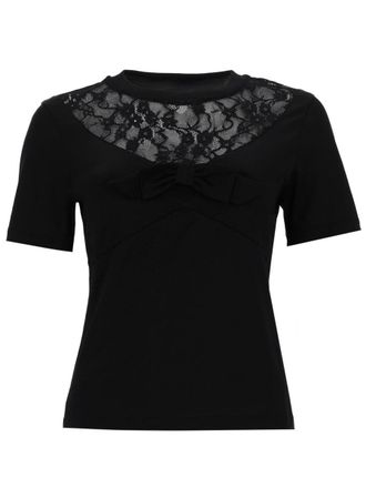 Nina Ricci Fitted Lace Insert Bow Top