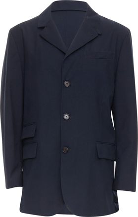 Ralph Lauren Purple Label navy twill 3 flap pockets double vent coat