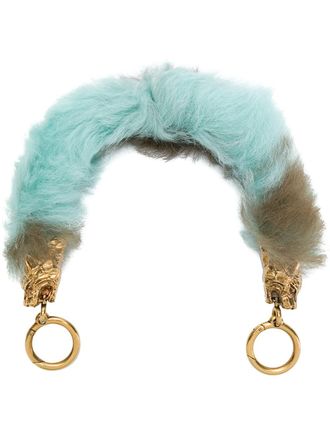Prada Shearling bag handle - women - Camel Fur/Metal - OS - Blue
