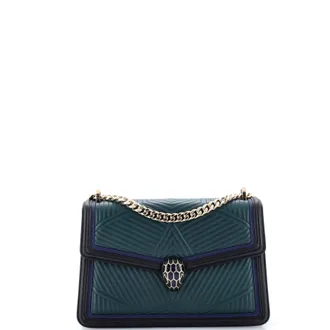 Bulgari Serpenti Forever Shoulder Bag Quilted Leather Small