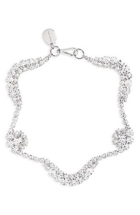 Simone Rocha Scalloped Crystal Sepal Necklace at Nordstrom