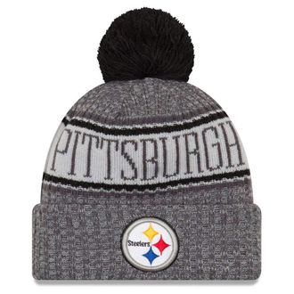 New Era NFL Sideline Graphite Beanie Pittsburgh Steelers