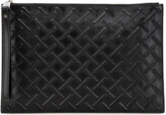 Bottega Veneta Pre-owned Leather clutches - Heren - Vintage Clutch - Zwart - ONE Size - Leer - Vintage