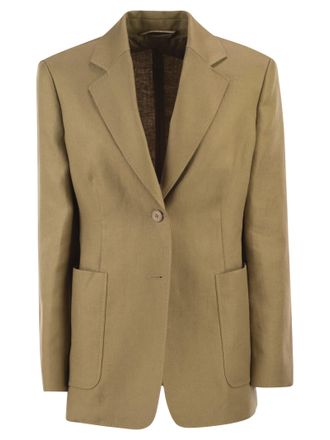 Max Mara Mxmvolonta Blazer aus reinem Leinenstoff