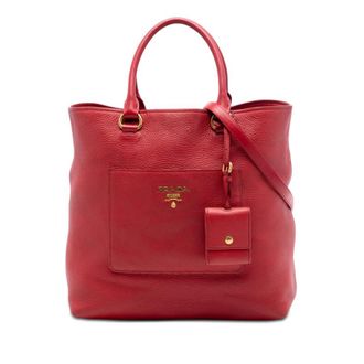 Prada Pre-owned Prada Vitello Daino Front Pocket Convertible Tote Ladies YV2CH9G4Z0LZFCDB