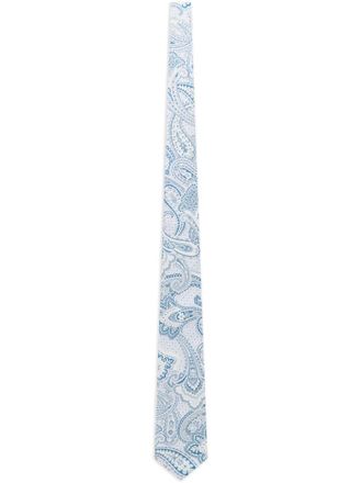 Etro Stropdas met print - Blauw