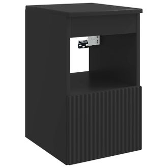 vidaXL Mueble De Cuarto De Ba&ntilde;o Negro 30 X 44,5 X 50 Cm Vidaxl