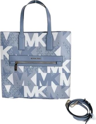 Michael Kors Pre-owned Tote Bag - Dames - Vintage Shopper - Blauw - ONE Size - Leer - Vintage