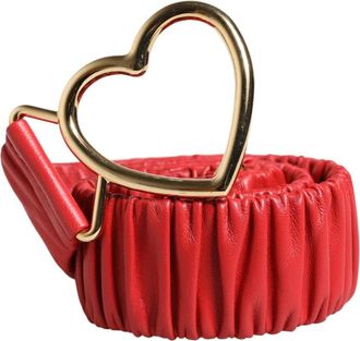 Dolce & Gabbana Tailleriem - Dames - Riemen - Rood - ONE Size - Leer - Accessoires