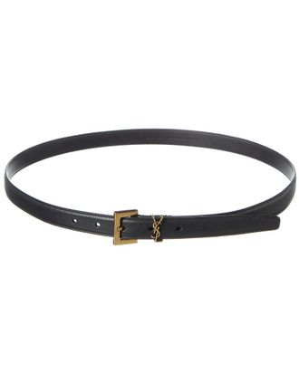 Saint Laurent Ysl Cintura Leather Belt