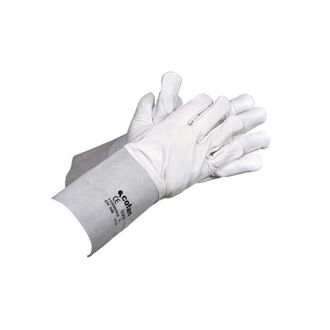 cofan Guantes De Vacuno Con Manguitos De 13 Cm De Piel De Serraje Cofan T-9 (6 Pares)