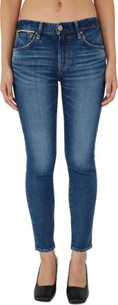 Moussy Douglass Skinny Jeans In Dark Blue