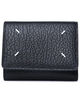 Maison Margiela Four Stitches Black Calf Leather Wallet