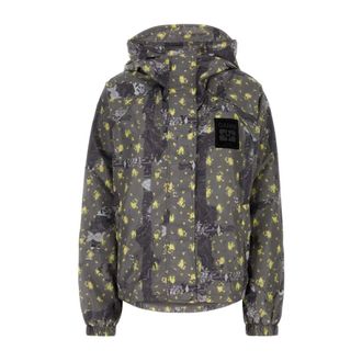 Ganni Light Jackets, female, Multicolor, Size: S/M Floral Hooded Jacket