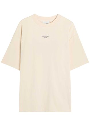 Dr&ocirc;le de Monsieur DR&Ocirc;LE DE Monsieur Le T-shirt Slogan Logo-print Cotton T-shirt - Sand - XL