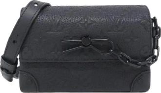 Louis Vuitton Pre-owned Steamer Wearable Wallet Monogram Taurillon Schoudertas - Dames - Vintage Schoudertas - Zwart - ONE Size - Leer - Vintage
