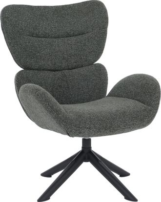 Hhg [nunca Usado] Sill&oacute;n De Sal&oacute;n Hhg-528, Sill&oacute;n De Sal&oacute;n, Sill&oacute;n De Comedor, Giratorio, Metal Y Chenilla (420 G/m&sup2;), Verde Oscuro