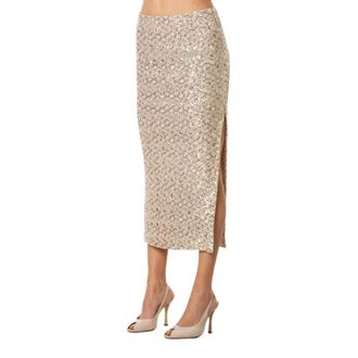 Actualee Midi Skirts, female, Yellow, Size: XS Gonna in paillettes