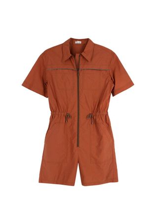 Brunello Cucinelli Burnt Orange Playsuit Size S