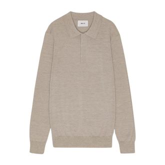 Nn.07 Jersey Polo de Lana Moulin&eacute; Pimienta Blanca - Knitwear - Hombre - Beige - XL