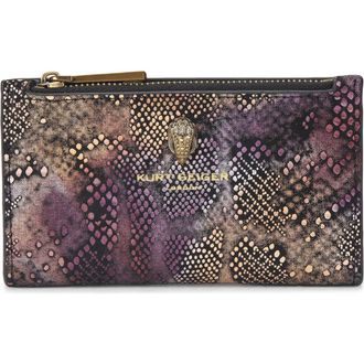 Kurt Geiger Shoreditch Leather Bifold Wallet in Metal Comb at Nordstrom
