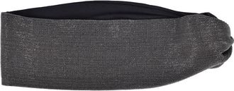 Brunello Cucinelli Black Beaded Headband Ear Warmers, Size Medium