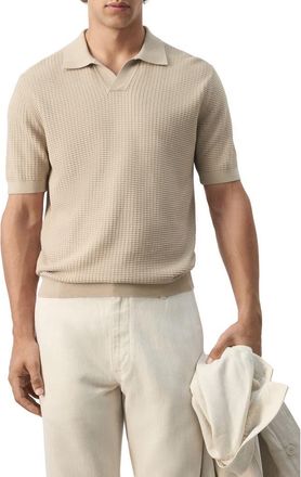 Mango Slim Fit Cotton Polo in Beige at Nordstrom, Size X-Large