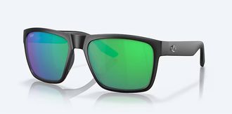 Costa Unisex Paunch Xl Polarized Sunglasses In Matte Black Green Mirror