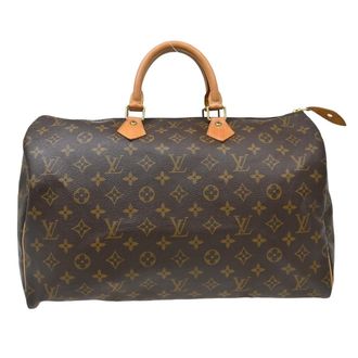 Louis Vuitton Speedy Handbag Monogram Canvas Brown Canvas Handbag (Pre-Owned)