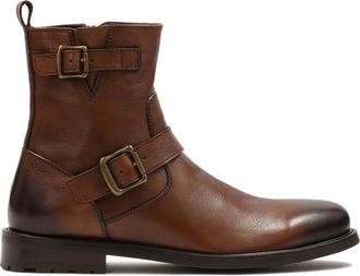 Kazar Bruine leren ritslaarzen voor heren - Heren - Enkellaarsjes - Bruin - 40 EU - Leer - Schoenen