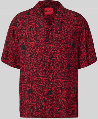 HUGO BOSS Relaxed Fit Freizeithemd aus reiner Viskose Modell ESPINO in Rot, Gr&ouml;&szlig;e XXL