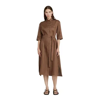 Max Mara Lange Hemdjurk - Dames - Jurken - Bruin - Maat: XS Linnen