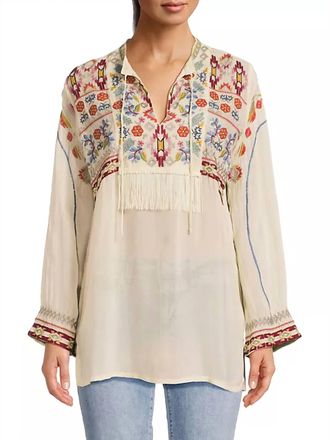 Johnny Was Karen Coriander Tunic In Cream
