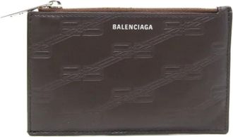 Balenciaga Tweedehands leren portemonnees - unisex - Vintage Accessoires - Bruin - ONE Size - Leer - Vintage