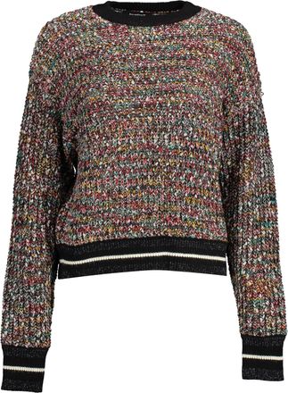 Desigual Enigmatic Black Sweater with Contrasting Womens Details