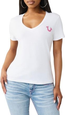 True Religion Crystal Buddha Cotton Blend Graphic T-Shirt in Optic White at Nordstrom, Size Xx-Large