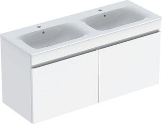 Keramag Geberit Renova Plan Set Con Lavabo Doble Y Mueble Bajo Lavabo, 2