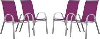 Habitat et Jardin Juego De 4 Sillas Jard&iacute;n Textileno cordoba - Phoenix - Rosado