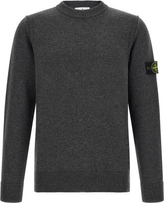 Stone Island Grey Crew Neck Sweater