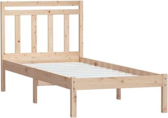 vidaXL Estructura de cama individual pequeña madera maciza 75x190 cm vidaXL