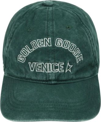 Golden Goose Baseball Cap - Dames - Petten - Groen - ONE Size - Katoen - Accessoires