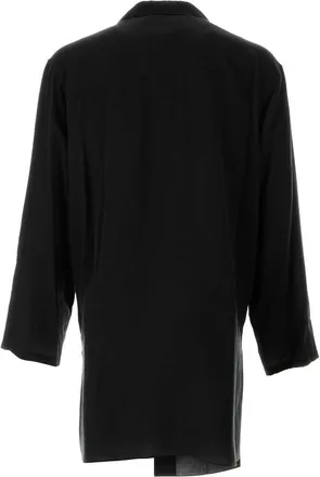 Yohji Yamamoto Mens Shirt Black Cellulose