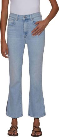 LE JEAN Stella Crop Flare Ice Breaker In Denim Light Blue