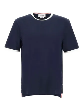 Thom Browne Navy Blue Crew Neck T-Shirt