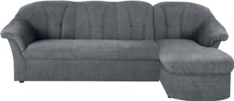 Domo Collection Ecksofa »Pegnitz, elegante Rückensteppung, kompakte Stellmasse 238/141cm, L-Form« wahlweise mit Bettfunktion