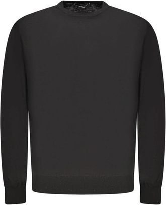 Guess Zwarte wollen trui met ronde hals - Heren - Ronde hals truien - Zwart - M - Wol - Truien & Vesten