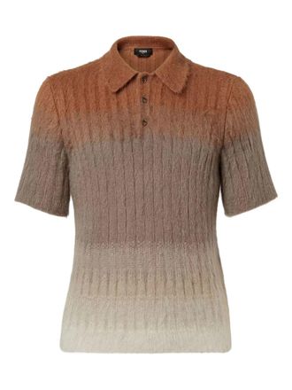 Fendi Polo con effetto sfumato - Marrone