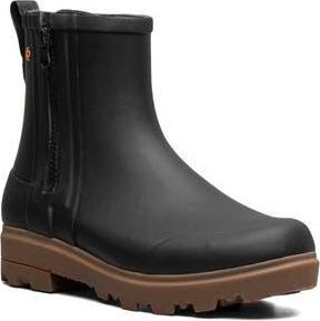 Bogs Holly Zip Waterproof Rain Boot in Black at Nordstrom Rack, Size 10