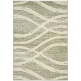 Safavieh Alfombra de polipropileno verde/beige, 183 x 274 cm